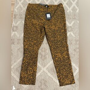 Who What Wear Cropped Skinny Jeans Leopard Print